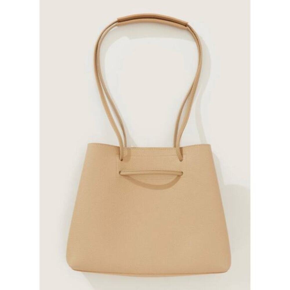 8 other reasons tan vegan leather slouch bag